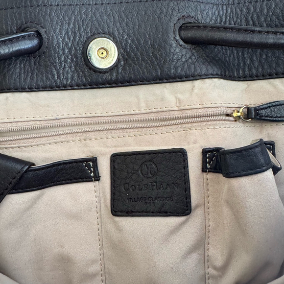 Women's Cole Haan Leather Tote Bag Large Brown - Picture 8 of 11